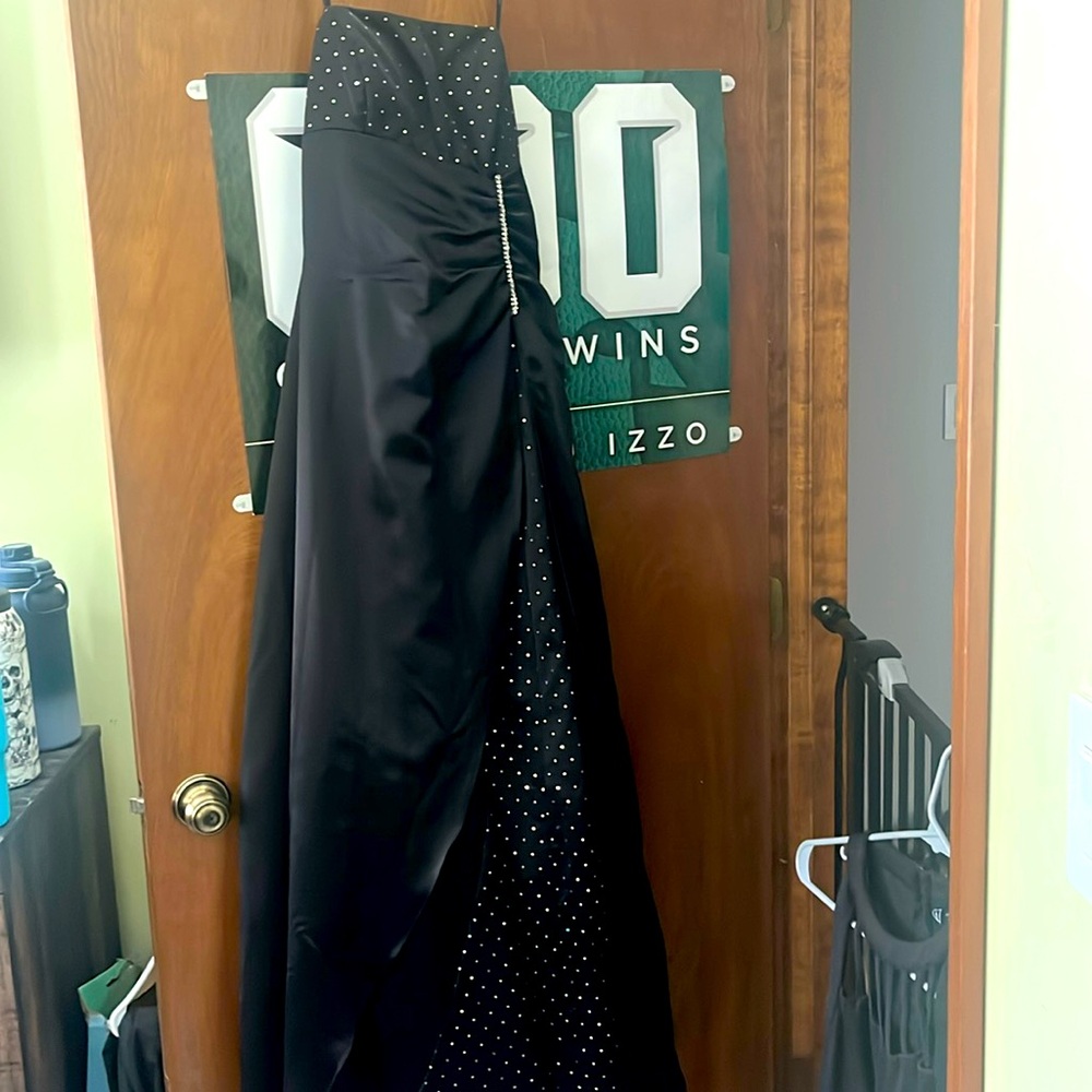Black Strapless Prom Dress